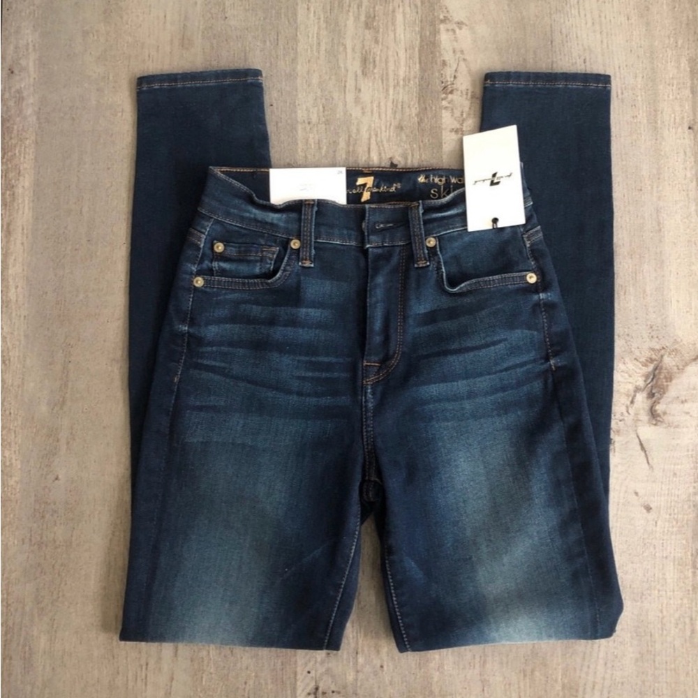 7 For All Mankind High Waist Ankle Skinny Jeans